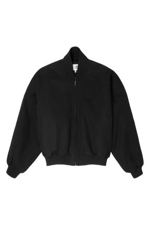 Maison Margiela Oversized Aviator-Inspired Bomber Jacket with Ribbed Detailing