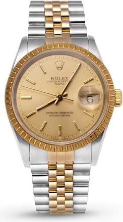 Rolex Pre-owned Rolex Date Automatic Chronometer Champagne Dial Ladies Watch 15233 CSJ