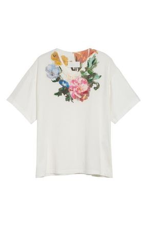 Maison Margiela Flower Graphic T-Shirt in Off White at Nordstrom, Size Medium