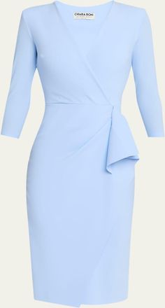La Petite Robe Di Chiara Boni Zuhur Side-Ruffle Bodycon Midi Dress