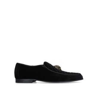 Kurt Geiger Mens Velvet Hugh Eagle Head Loafers - Black - Size UK 6