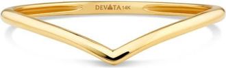 Devata Chevron Stacking Ring in 14K Gold in Yellow Gold at Nordstrom, Size 7