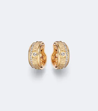 Piaget Possession Decor Palace 18kt rose gold hoop earrings with diamonds