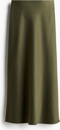 H&M Langer Jupe - Green