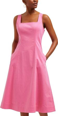 Draper James Genevieve Square Neck Sleeveless Midi Dress
