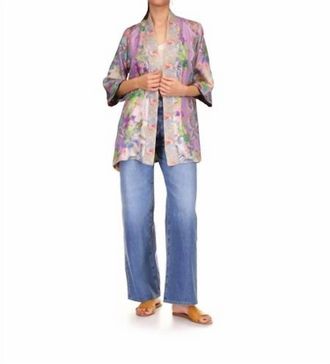Johnny Was Yena Reversible Kimono In Le Jardin Scarf Print