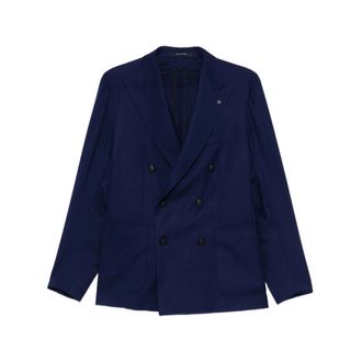 Tagliatore Blazers, male, Blue, Size: 2XL Double-breasted Jacket