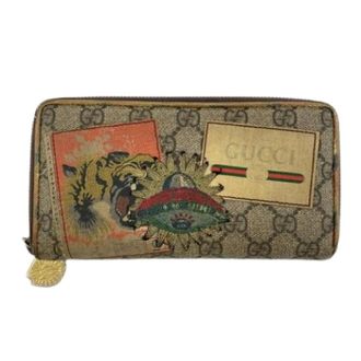 Gucci Pre-owned Wallets, unisex, Brown, Size: ONE SIZE Pre-owned Long wallet (bi-fold)