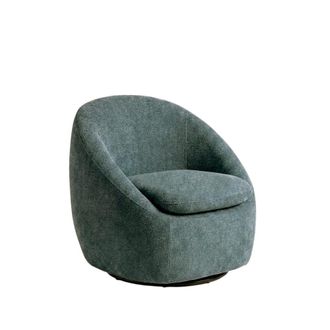 Klast Butaca giratoria de poli&eacute;ster verde oscuro 74 cm x 73 cm