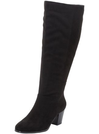 Sheego Weitschaftstiefel SHEEGO, Damen, Gr. 39, XXL-Schaft, schwarz, Lederimitat, Polyester, Schuhe Weitschaftstiefel