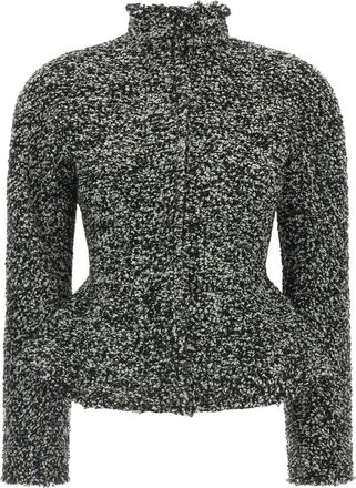 Alberta Ferretti Boucl&eacute; Peplum Blazer - Dames - Jassen - Veelkleurig - Maat: M Katoen