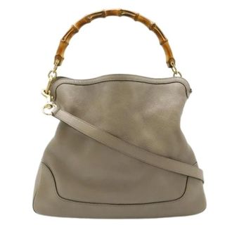 Gucci Pre-owned Handbags, female, Gray, Size: ONE SIZE Pre-owned Bamboo Handbag