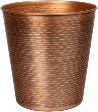 Happimess Remi Modern Classic Textured Steel 2-Gallon Wastebasket in Antique Copper at Nordstrom