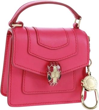 Bulgari Pre-owned Vintage Mini Bag - Dames - Vintage Mini Tas - Roze - ONE Size - Leer - Vintage