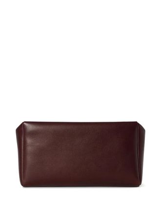 The Row leather clutch bag - women - Lambskin/Lamb Skin - One Size - Red