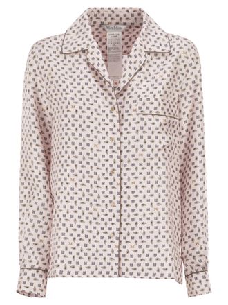 Max Mara Mxmdisco Semi Fitted Printed Silk Shirt