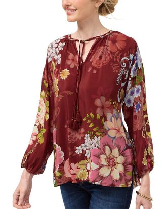 Johnny Was Margot Plus Silk Blouse
