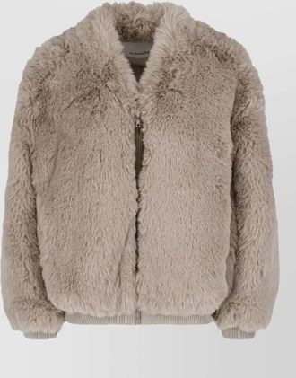 Frankie Shop faux fur collarless jacket