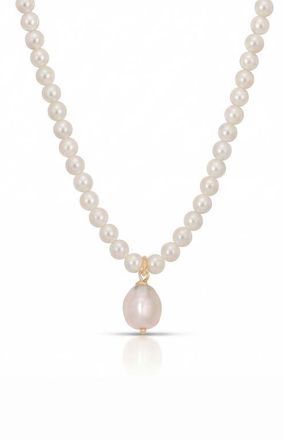 Ettika Freshwater Pendant Bead Necklace in White at Nordstrom