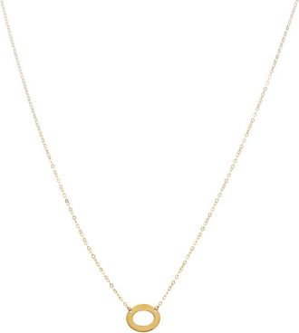 Italian Gold, Inc 10K Oval Pendant Adjustable Necklace