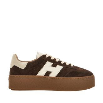 Hogan Dark Brown Suede Platform Sneakers