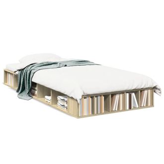 Berkfield Home Bed Frame without Mattress Sonoma Oak 90x190 cm Single in Brown