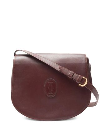 Cartier 1990s Must De logo shoulder bag - women - Leather - One Size - Red