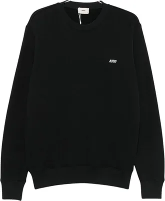 Autry Sweatshirt met geborduurd logo - Heren - Sweatshirts - Zwart - L - Katoen - Hoodies & sweatvesten