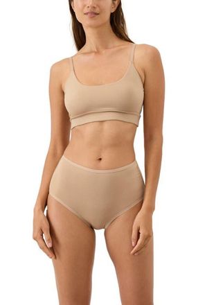 Pact Everyday Strappy Scoop Bralette Made With Organic Cotton in Sesame at Nordstrom, Size Xx-Large