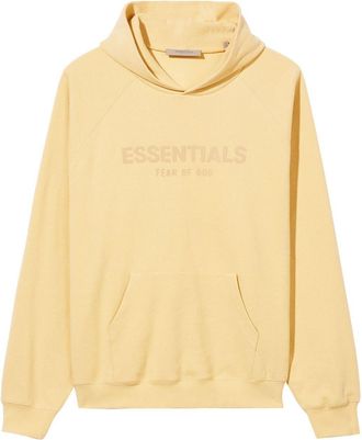 Fear of God logo-print hoodie - men - Cotton/Polyester - L - Yellow