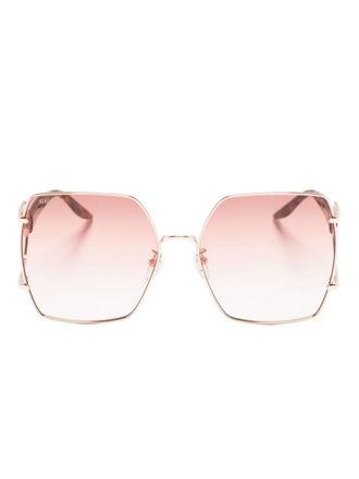 Gucci Occhiali da sole GG oversize - Oro
