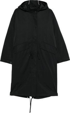 Closed Cotton And Nylon Parka Coat-Donna