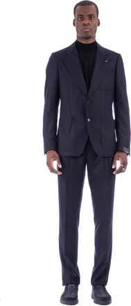Lardini Pinstripe Wool-Cashmere Loro Piana Suit Attitude Line