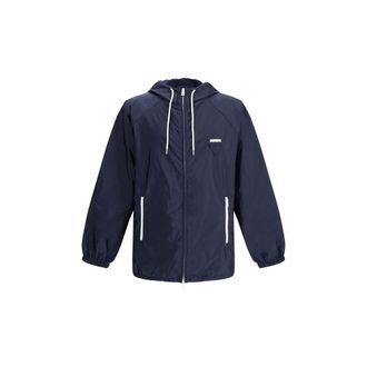 Prada Blue Recycled Polyamide Shell Mens Jacket