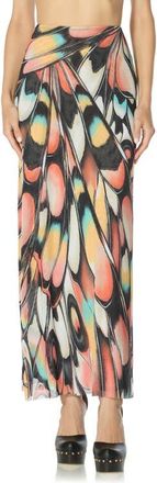 AFRM Sera Ankle Length Skirt in Brandy Butterfly at Nordstrom, Size X-Large