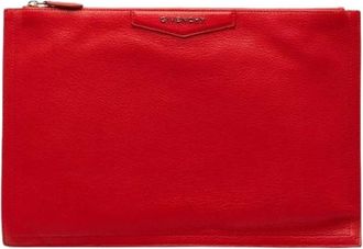 Givenchy Pre-owned Clutches, female, Red, Size: ONE SIZE Pre-owned Leather Clutch