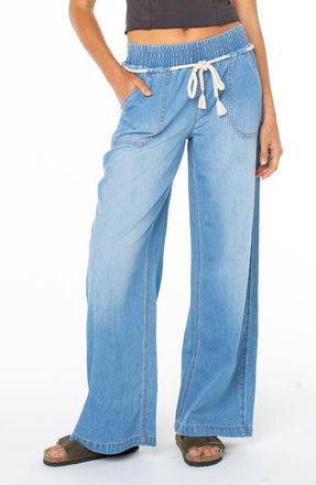 Roxy Paddle On Drawstring Denim Pants in Stranded at Nordstrom, Size Xx-Large