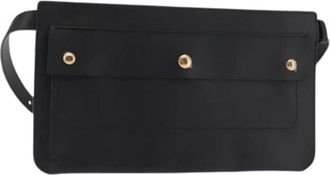 Burberry Pre-owned Leren Crossbodytas - Dames - Vintage Heuptassen - Zwart - ONE Size - Leer - Vintage