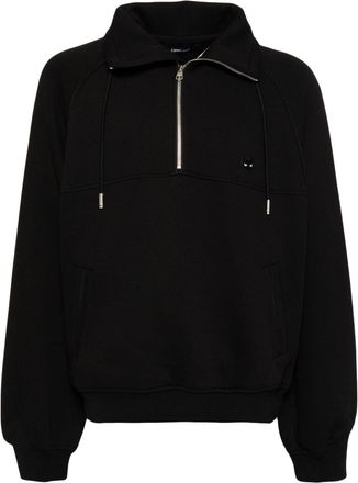 Songzio Felpa Assemblage con mezza zip - Nero