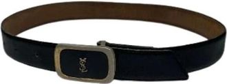Saint Laurent Pre-owned Belts, female, Black, Size: ONE SIZE Pre-owned Leather Belt