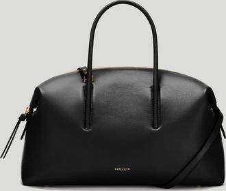 DeMellier The Midi Stockholm in Black Fine Grain Leather Top handle bag