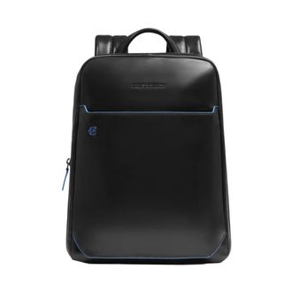 Piquadro Backpacks, male, Black, Size: ONE SIZE Personalizable laptop backpack for iPad with AirPods pocket, Rfid and shock-absorbing protection