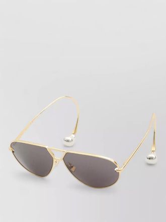 Bottega Veneta metal aviator sunglasses thin frame