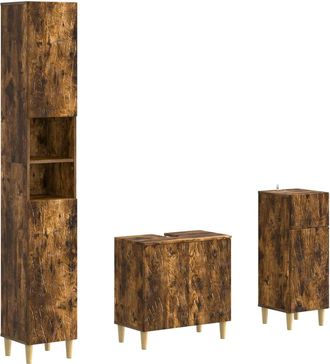 vidaXL Juego De Armarios De Ba&ntilde;o De 3 Piezas Delft Vidaxl