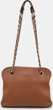 DKNY Dkny Brown Leather Bryant Park Shoulder Bags