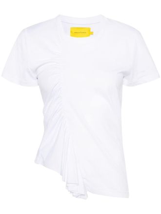 Marques Almeida gathered cotton T-shirt - White