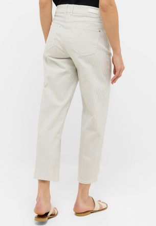 Angels 7/8-Hose ANGELS LINN, Damen, Gr. 34, L&auml;nge 31, gr&uuml;n (eucalyptus), Web, Obermaterial: 89% Baumwolle, 8% Polyester, 3% Elasthan, gestreift, Hosen 7/8-Ho