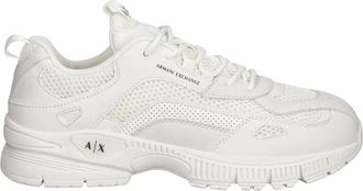A|X Armani Exchange Sneakers met mesh-panel en logo-detail - Heren - Sneakers - Wit - 45 EU - Schoenen
