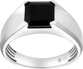 LuvMyJewelry Yoru 2 CT Black Spinel Ring 925 Silver