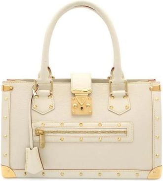 Louis Vuitton Pre-owned Suhali Leren Tote Bag - Dames - Vintage Handtas - Beige - ONE Size - Leer - Vintage